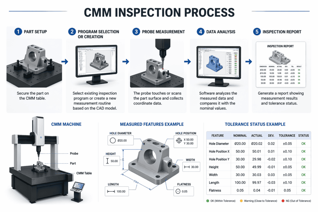 process of cmm inspection