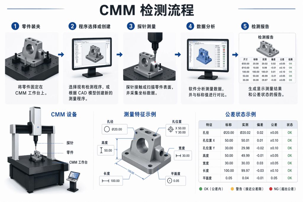 三坐标测量机检测流程